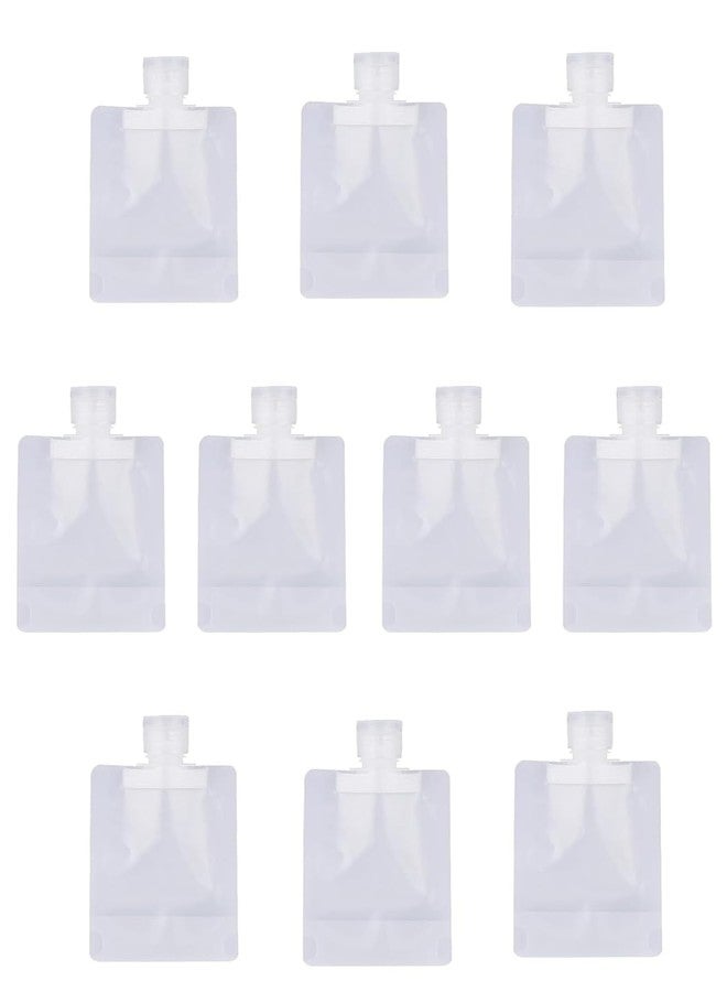 Yopple 10PCS Travel Size Refillable Squeeze Pouches with Funnel, Leakproof Toiletry Bags for Shampoo, Lotion, Hand Wash, Cream & Liquid Cosmetics, Portable Transparent Travel Containers (100ml) - Image 1